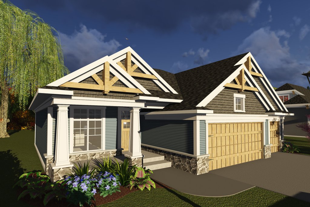 Ranch Style House Plan - 3 Beds 2 Baths 1934 Sq/Ft Plan #70-1244