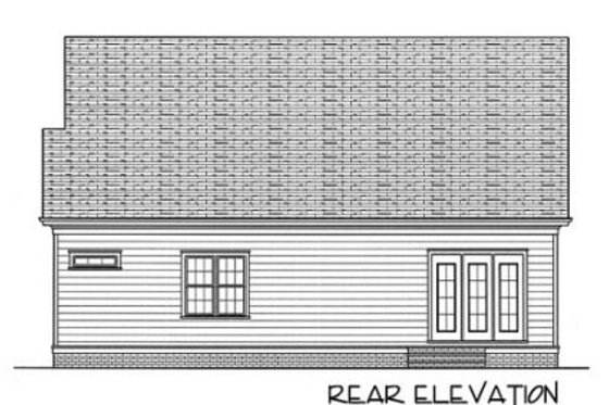 Exterior - Rear Elevation for Cottage House Plan #413-805 - 3 bed, 2.5 bath