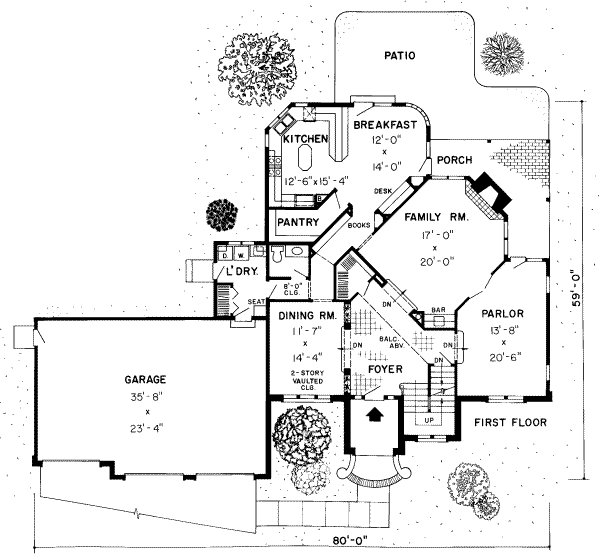 European Floor Plan - Main Floor Plan #312-326