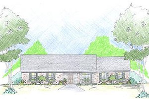 Ranch Exterior - Front Elevation Plan #36-455