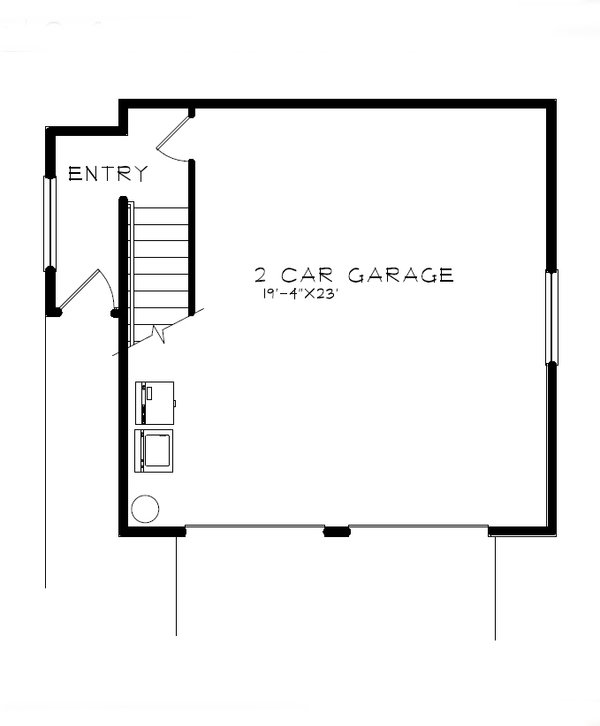 Country Floor Plan - Lower Floor Plan #515-45