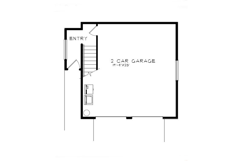 House Design - Floor Plan - Lower Floor for Country House Plan #515-45 - 1 bed, 1 bath