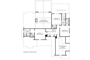 Floor Plan - Upper Floor for Farmhouse House Plan #927-1000 - 4 bed, 3.5 bath