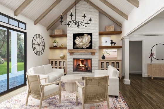 Interior - Family Room for Farmhouse House Plan #119-436 - 3 bed, 2.5 bath