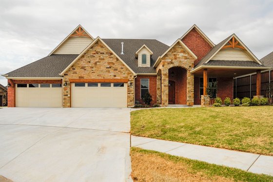 Exterior - Front Elevation for Craftsman House Plan #65-541 - 4 bed, 3.5 bath