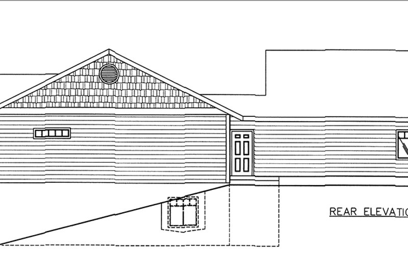 Dream House Plan - Exterior - Rear Elevation for Craftsman House Plan #117-883 - 3 bed, 2.5 bath