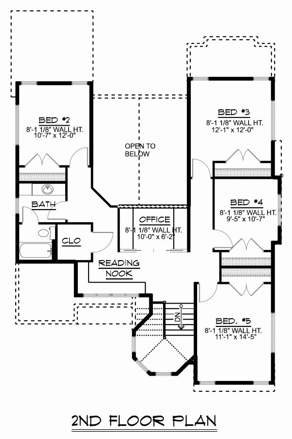 House Blueprint - Craftsman Floor Plan - Upper Floor Plan #1064-13
