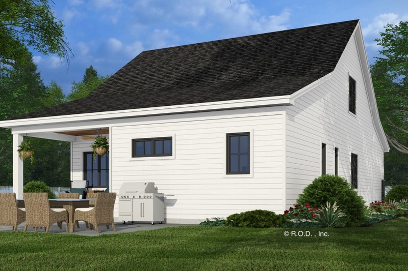 House Blueprint - Exterior - Rear Elevation 2 for Farmhouse House Plan #51-1291 - 4 bed, 4 bath