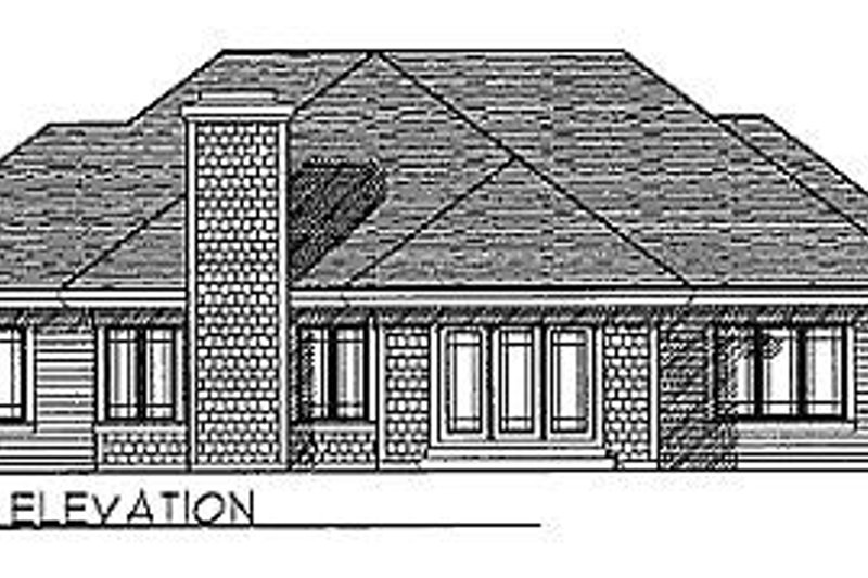 Home Plan - Exterior - Rear Elevation for Traditional House Plan #70-215 - 2 bed, 2 bath