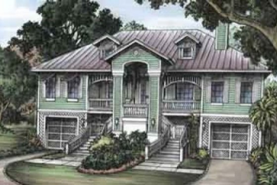 Exterior - Front Elevation for Country House Plan #115-127 - 3 bed, 2 bath