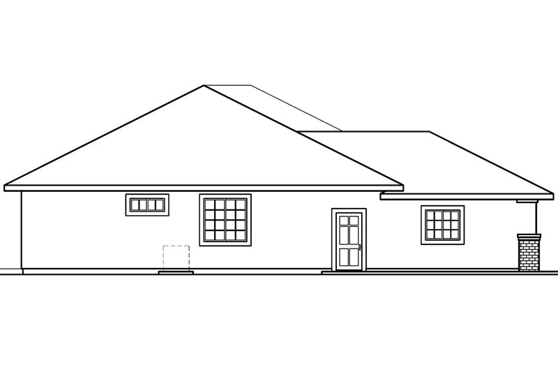 Home Plan - Exterior - Other Elevation for Mediterranean House Plan #124-502 - 3 bed, 2 bath