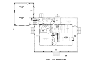 Floor Plan - Main Floor for Country House Plan #81-13910 - 3 bed, 2.5 bath