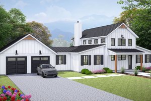 Barndominium Exterior - Front Elevation Plan #932-1143