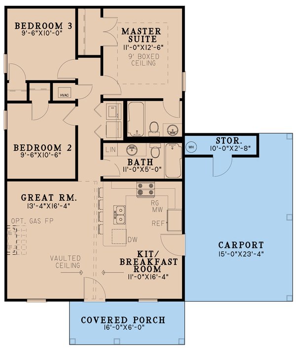 Dream House Plan - Ranch Floor Plan - Main Floor Plan #923-216