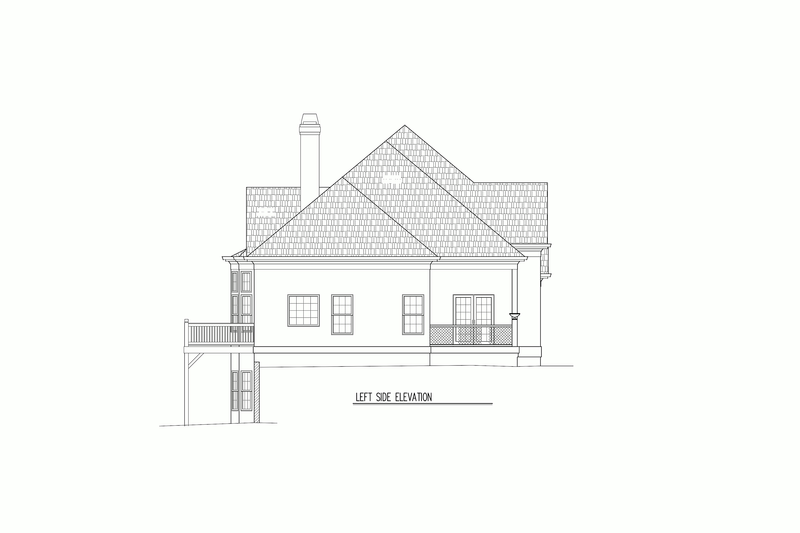 House Plan Design - Exterior - Other Elevation 4 for European House Plan #119-195 - 3 bed, 3 bath