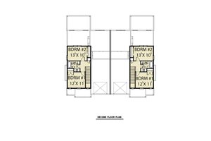 Floor Plan - Upper Floor for Traditional House Plan #1070-195 - 3 bed, 2 bath
