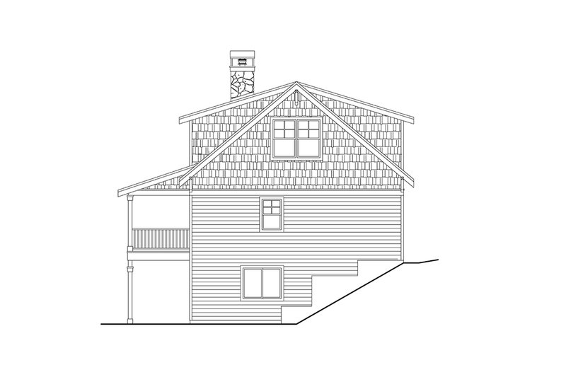 Architectural House Design - Exterior - Rear Elevation 1 for Cottage House Plan #124-1366 - 3 bed, 2.5 bath