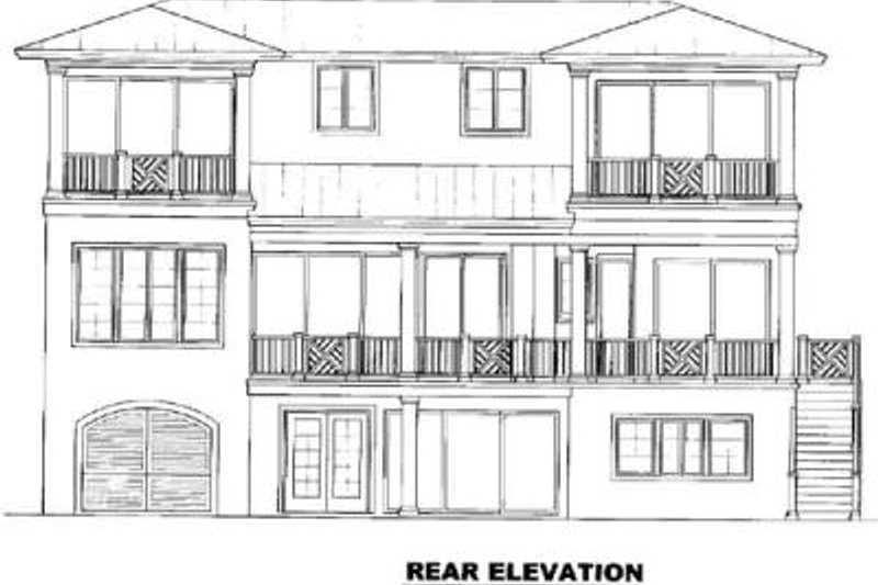 Dream House Plan - Exterior - Rear Elevation for Cottage House Plan #27-249 - 3 bed, 3 bath