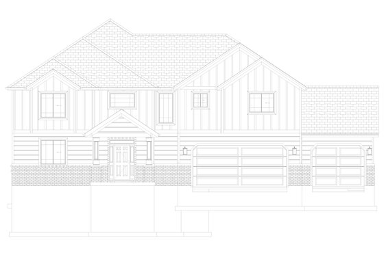 Exterior - Front Elevation 5 for Farmhouse House Plan #1060-241 - 4 bed, 3.5 bath