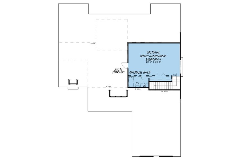 Architectural House Design - Floor Plan - Upper Floor for Country House Plan #923-35 - 3 bed, 2 bath