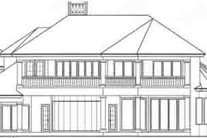 Exterior - Rear Elevation for Colonial House Plan #115-174 - 5 bed, 6 bath