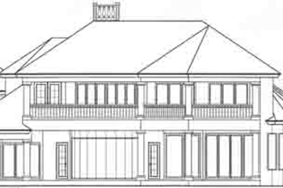 Exterior - Rear Elevation for Colonial House Plan #115-174 - 5 bed, 6 bath