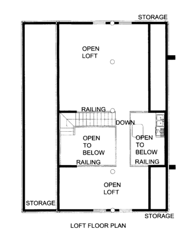 Architectural House Design - Log Floor Plan - Upper Floor Plan #117-598