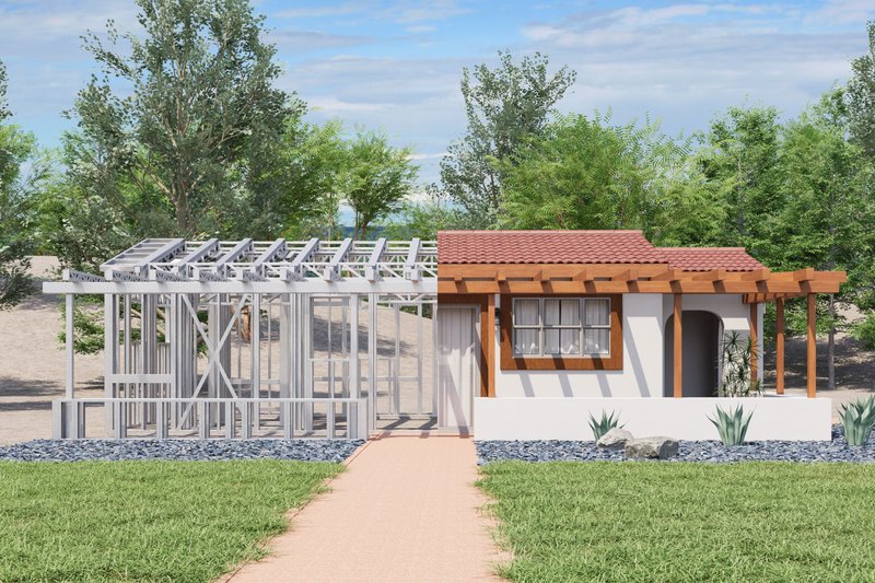 House Design - Exterior - Other Elevation 2 for Mediterranean House Plan #1106-21, 1 bath