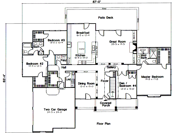 Traditional Floor Plan - Main Floor Plan #312-828