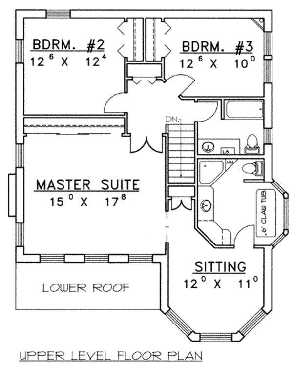 House Plan Design - European Floor Plan - Upper Floor Plan #117-136
