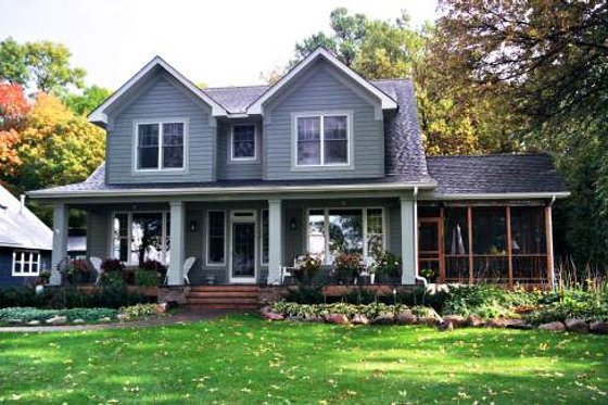 Exterior - Front Elevation for Bungalow House Plan #51-366 - 3 bed, 3 bath