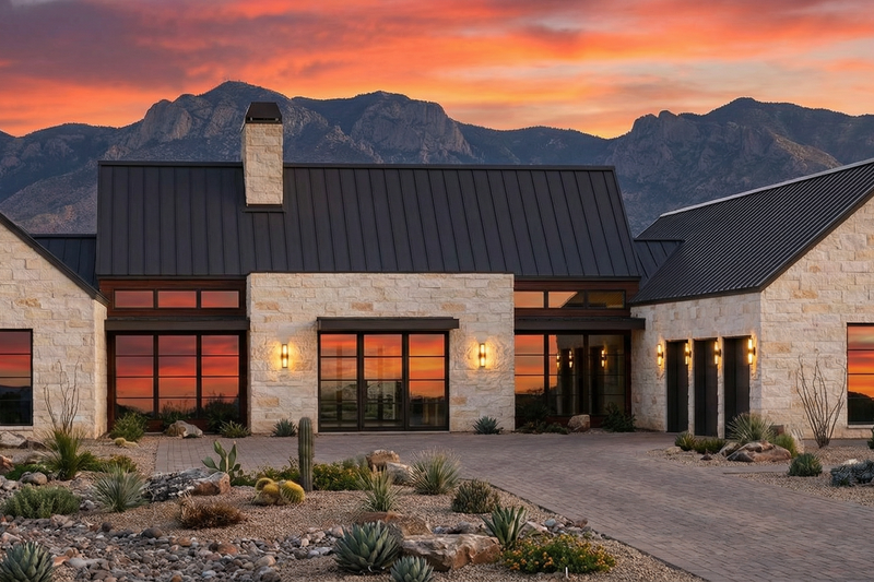 Dream House Plan - Exterior - Front Elevation 6 for Modern House Plan #1096-185 - 4 bed, 4.5 bath
