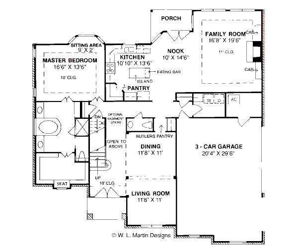 House Design - European Floor Plan - Main Floor Plan #20-198