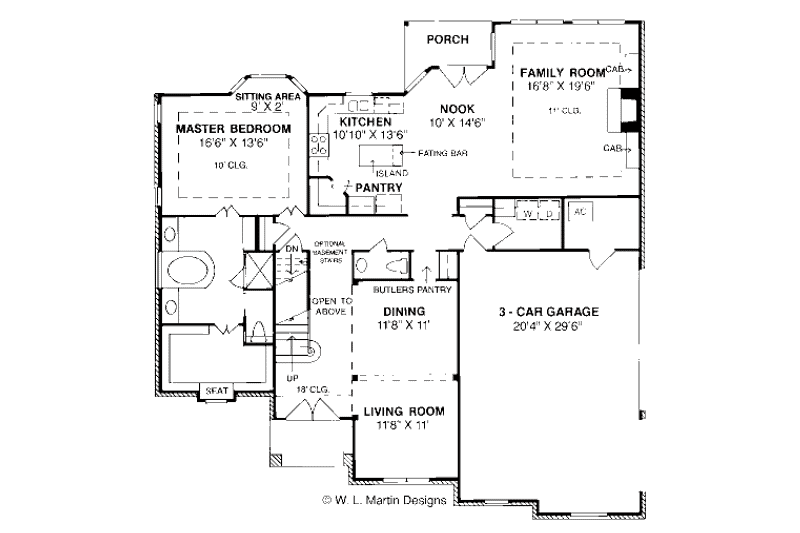 Dream House Plan - Floor Plan - Main Floor for European House Plan #20-198 - 4 bed, 3.5 bath