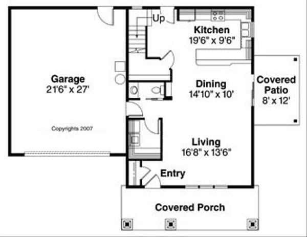 Home Plan - Craftsman Floor Plan - Main Floor Plan #124-755