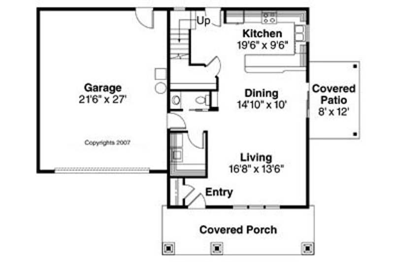 Home Plan - Floor Plan - Main Floor for Craftsman House Plan #124-755 - 3 bed, 2.5 bath