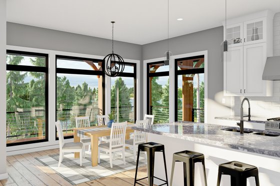 Interior - Dining Room for Beach House Plan #455-245 - 2 bed, 2.5 bath