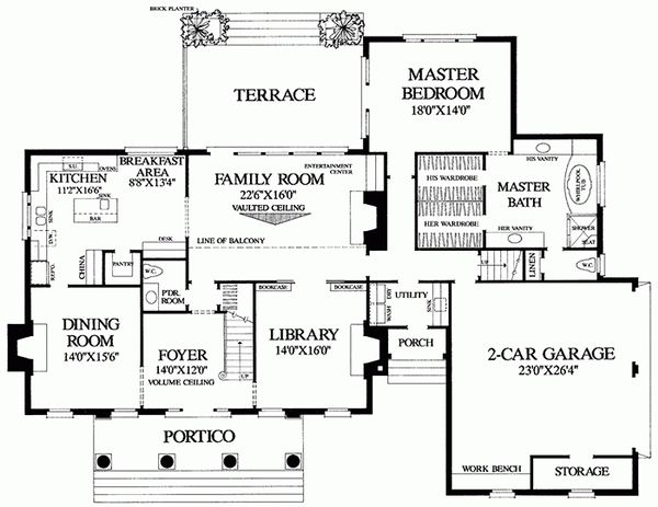 House Blueprint - Southern Floor Plan - Main Floor Plan #137-102