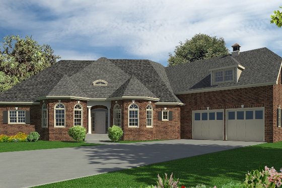 Exterior - Other Elevation 1 for Traditional House Plan #437-53 - 4 bed, 3 bath