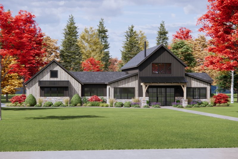 Cabin Style House Plan - 4 Beds 2 Baths 2563 Sq/Ft Plan #1096-74 ...