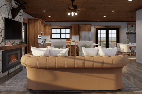 Interior - Family Room 2 for Craftsman House Plan #17-3427 - 2 bed, 2.5 bath