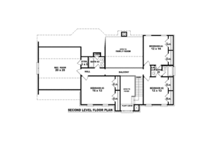 Floor Plan - Upper Floor for Colonial House Plan #81-1471 - 4 bed, 3.5 bath