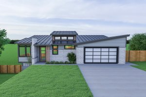 Contemporary Exterior - Front Elevation Plan #1070-56