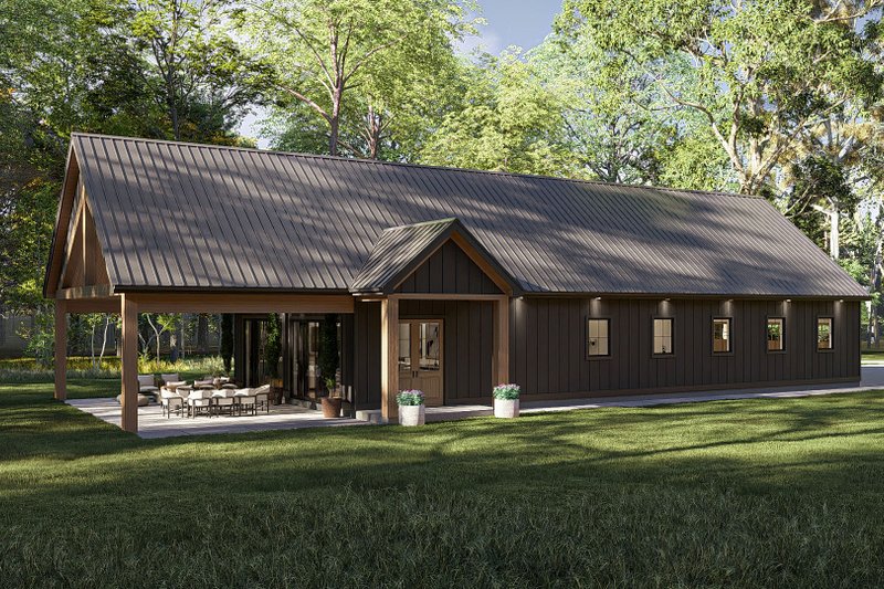 Dream House Plan - Barndominium Exterior - Front Elevation Plan #455-686