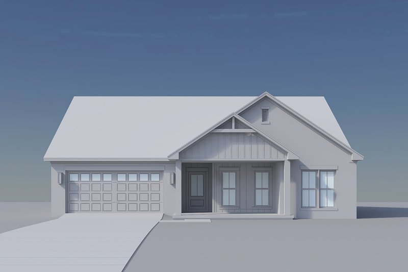 Home Plan - Exterior - Front Elevation 6 for Farmhouse House Plan #430-433 - 3 bed, 2 bath
