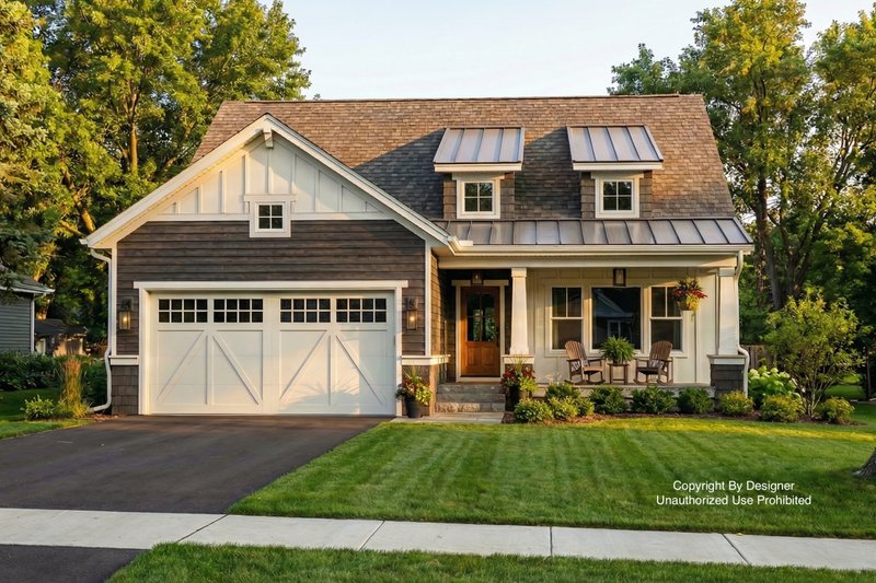 Bungalow Style House Plan - 3 Beds 2 Baths 1568 Sq/Ft Plan #51-1399 Exterior