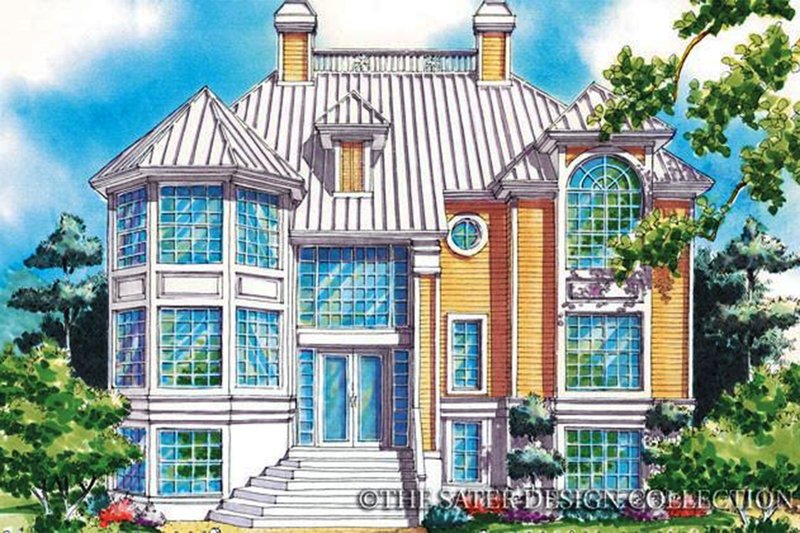 Dream House Plan - Mediterranean Exterior - Front Elevation Plan #930-75