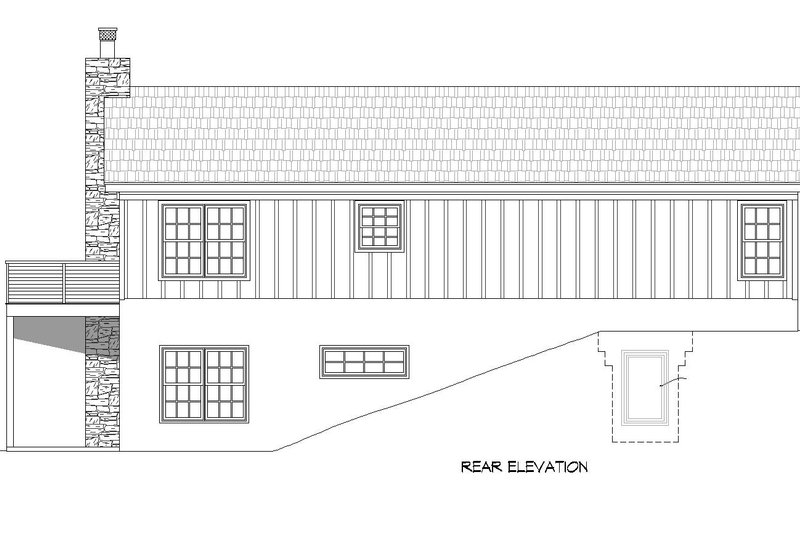 Dream House Plan - Exterior - Rear Elevation for Country House Plan #932-1448 - 4 bed, 2 bath