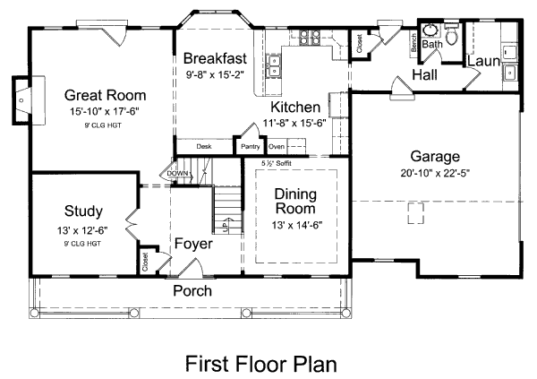 Architectural House Design - Cottage Floor Plan - Main Floor Plan #46-434