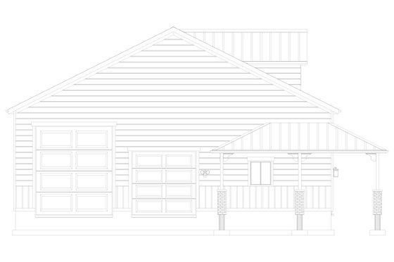 Exterior - Front Elevation 6 for Barndominium House Plan #1060-232, 1 bath